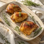 Cuisses de poulet dorées pour une recette cuisse de poulet au four