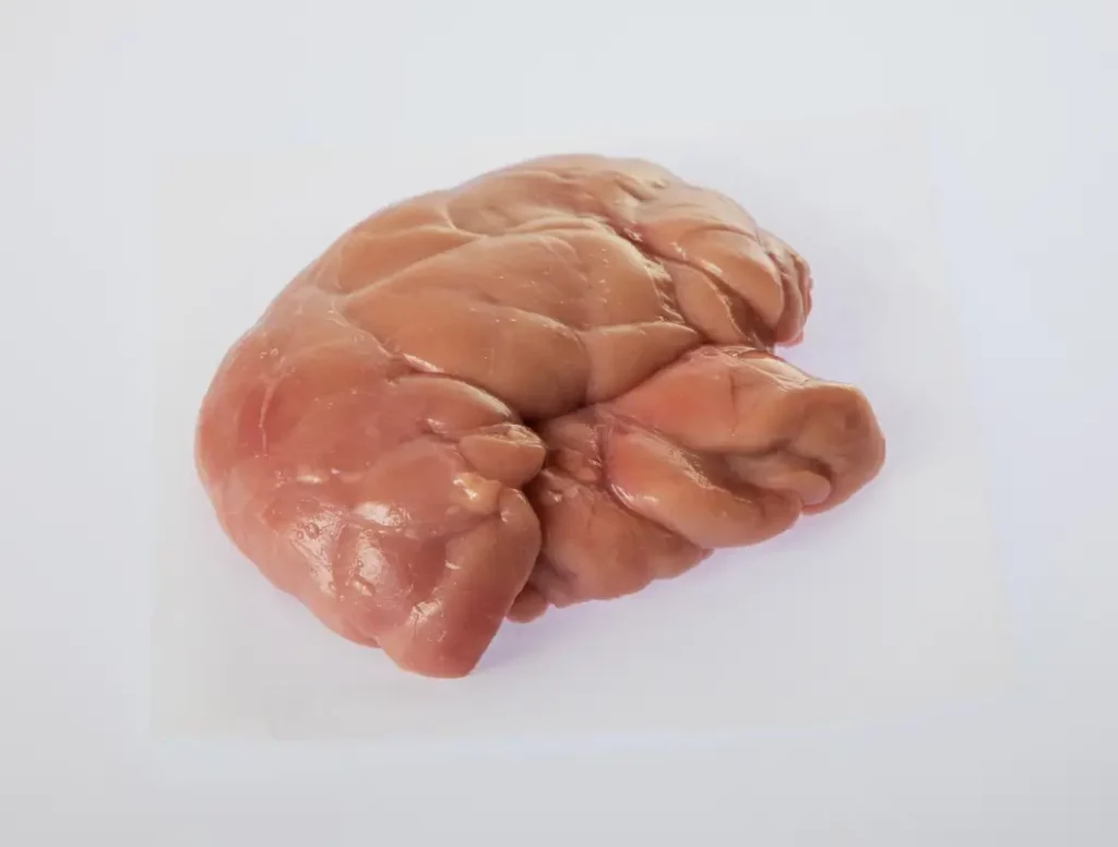 Ris de veau crus frais prêts pour une recette savoureuse