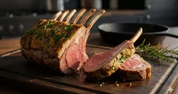 Carré d&rsquo;Agneau en Croûte d&rsquo;Herbes : La Cuisson Rosée Parfaite à 58°C