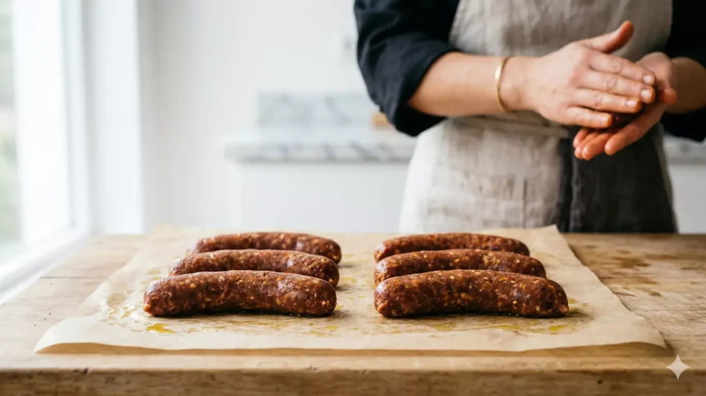 Merguez maison sans boyaux en boulettes, prêtes à griller à la poêle