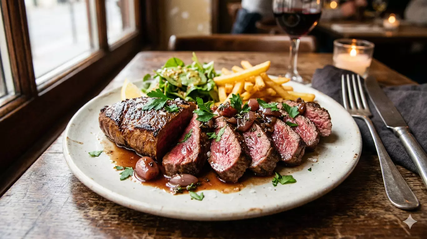 Onglet de Bœuf à l’Échalote : Le Secret des Bistrots Parisiens Révélé (Cuisson Parfaite, Sauce Fondante)