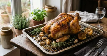 Poulet Rôti au Four : La Recette de Grand-Mère Maîtrisée comme un Chef (Peau Croustillante, Chair Juteuse, Inratable)