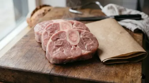 Rouelles de jarret de veau crues avec os à moelle, 3 cm d'épaisseur