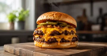 Smash burger maison : le burger ultra-croustillant
