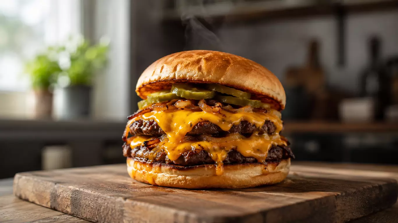 Smash burger maison : le burger ultra-croustillant